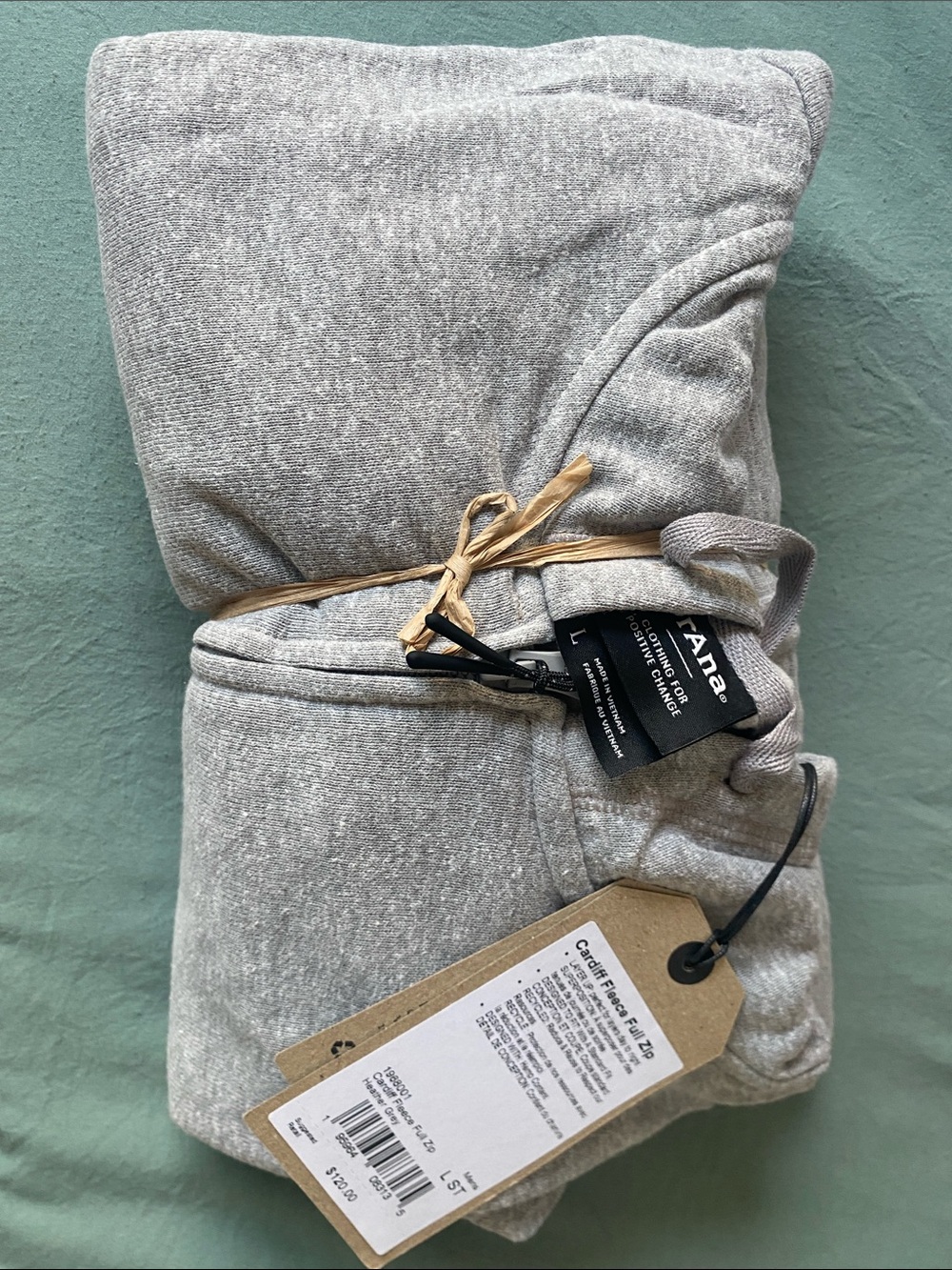 Prana Men's Light Heather Gray Zip-Up Sweater